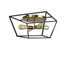 Load image into Gallery viewer, RADIANCE goods Farmhouse-Style Two-Toned 4 Light Ceiling Flush Fixture 18" Wide