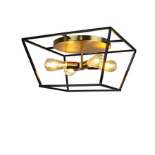 Load image into Gallery viewer, RADIANCE goods Farmhouse-Style Two-Toned 4 Light Ceiling Flush Fixture 18" Wide