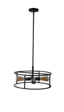 Load image into Gallery viewer, RADIANCE goods Farmhouse 4 Light Oil Rubbed Bronze Drum Ceiling Pendant 18" Wide