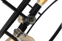 Load image into Gallery viewer, RADIANCE goods Farmhouse 4 Light Oil Rubbed Bronze Drum Ceiling Pendant 18" Wide