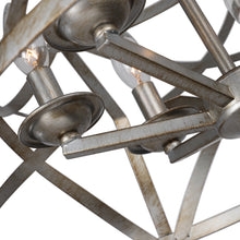 Load image into Gallery viewer, RADIANCE goods Farmhouse 5 Light Distressed Antique Silver Finish Ceiling Pendant 21" Wide