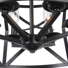 Load image into Gallery viewer, RADIANCE goods Farmhouse 5 Light Matt Black Finish Ceiling Pendant 21" Wide