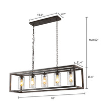 Load image into Gallery viewer, RADIANCE goods Farmhouse-Style 4 Light Semi-Flush Fixture 24" Wide