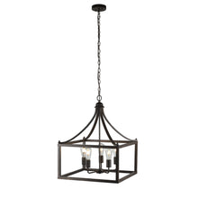 Load image into Gallery viewer, RADIANCE goods Farmhouse 5 Light Antique Wood Finish Hanging Ceiling Pendant 20" Wide