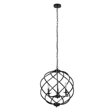 Load image into Gallery viewer, RADIANCE goods Farmhouse 3 Light Matt Black Ceiling Pendant 19" Wide