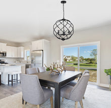 Load image into Gallery viewer, RADIANCE goods Farmhouse 3 Light Matt Black Ceiling Pendant 19" Wide