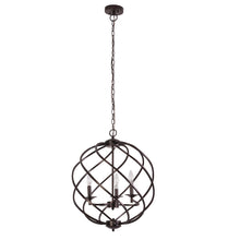 Load image into Gallery viewer, RADIANCE goods Farmhouse 3 Light Oil Rubbed Bronze Ceiling Pendant 19" Wide