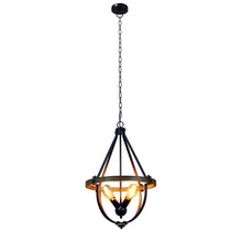 Load image into Gallery viewer, RADIANCE goods Farmhouse-Style Two-Toned 4 Light Pendant 20" Wide