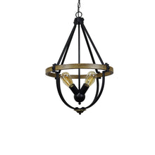 Load image into Gallery viewer, RADIANCE goods Farmhouse-Style Two-Toned 4 Light Pendant 20" Wide