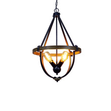 Load image into Gallery viewer, RADIANCE goods Farmhouse-Style Two-Toned 4 Light Pendant 20" Wide