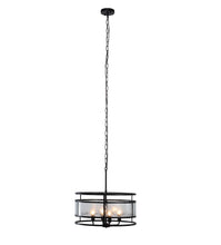 Load image into Gallery viewer, RADIANCE goods Contemporary 4 Light Matt Black Finish Ceiling Pendant 20" Wide