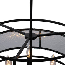 Load image into Gallery viewer, RADIANCE goods Contemporary 4 Light Matt Black Finish Ceiling Pendant 20" Wide