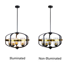 Load image into Gallery viewer, RADIANCE goods Contemporary-Style Black/Bronze 5 Light Large Pendant 24" Wide