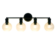 Load image into Gallery viewer, RADIANCE goods Transitional Matt Black 4 Light Black Vanity Bath Light 30" Wide