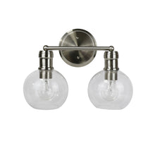 Load image into Gallery viewer, RADIANCE goods Transitional Brushed Nickel 2 Light Vanity Bath Light 14" Wide