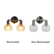 Load image into Gallery viewer, RADIANCE goods Transitional Brushed Nickel 2 Light Vanity Bath Light 14" Wide