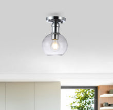 Load image into Gallery viewer, RADIANCE goods Transitional 1 Light Chrome Semi-Flush Ceiling Fixture 6" Wide