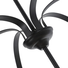 Load image into Gallery viewer, RADIANCE goods Transitional 6 Light Matt Black/Antique Brass Finish Hanging Ceiling Pendant 20" Wide