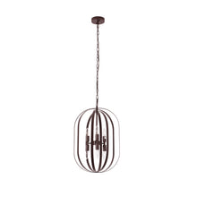 Load image into Gallery viewer, RADIANCE goods Transitional 6 Light Matt Black Finish Hanging Ceiling Pendant 15" Wide