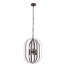 Load image into Gallery viewer, RADIANCE goods Transitional 6 Light Matt Black Finish Hanging Ceiling Pendant 15" Wide