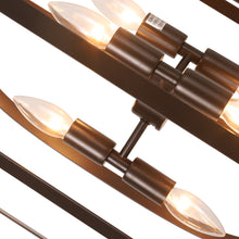 Load image into Gallery viewer, RADIANCE goods Transitional 6 Light Matt Black Finish Hanging Ceiling Pendant 15" Wide