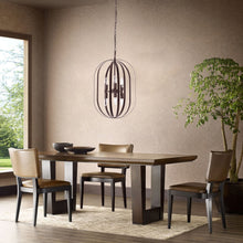 Load image into Gallery viewer, RADIANCE goods Transitional 6 Light Matt Black Finish Hanging Ceiling Pendant 15" Wide