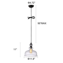 Load image into Gallery viewer, RADIANCE goods Transitional 1 Light Oil Rubbed Bronze Ceiling Pendant 12" Wide