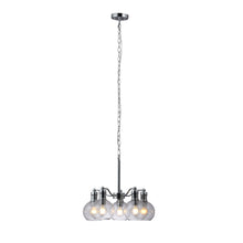 Load image into Gallery viewer, RADIANCE goods Transitional 5 Light Chrome Hanging Chandelier 18" Wide