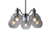 Load image into Gallery viewer, RADIANCE goods Transitional 5 Light Chrome Hanging Chandelier 18" Wide
