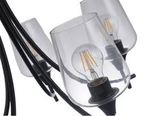 Load image into Gallery viewer, RADIANCE goods Transitional 5 Light Matt Black Up-Hanging Chandelier 21" Wide