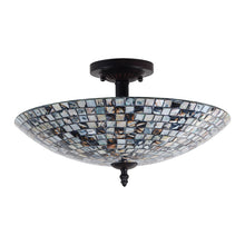 Load image into Gallery viewer, RADIANCE goods Mosaic-Style 2 Light Semi-Flush Ceiling Fixture 16" Wide