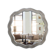 Load image into Gallery viewer, RADIANCE goods Contemporary-Style Silver Finish Round Wall Mirror 33" Wide