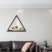 Load image into Gallery viewer, RADIANCE goods Contemporary Black Finish Triangle Framed Wall Mirror 31.5" Height