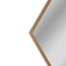 Load image into Gallery viewer, RADIANCE goods Contemporary Maple Finish Hexagon Framed Wall Mirror 24" Width