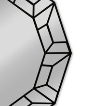 Load image into Gallery viewer, 8M301-BK31RND RADIANCE goods Contemporary Black Finish Decagon Framed Wall Mirror 31" Width