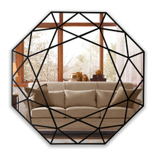 Load image into Gallery viewer, RADIANCE goods Contemporary Black Finish Octagon Framed Wall Mirror 30" Width