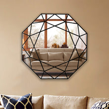 Load image into Gallery viewer, RADIANCE goods Contemporary Black Finish Octagon Framed Wall Mirror 30" Width