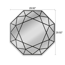 Load image into Gallery viewer, RADIANCE goods Contemporary Black Finish Octagon Framed Wall Mirror 30" Width