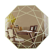 Load image into Gallery viewer, RADIANCE goods Contemporary-Style Octagon Golden Finish Wall Mirror 30" Tall