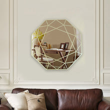 Load image into Gallery viewer, RADIANCE goods Contemporary-Style Octagon Golden Finish Wall Mirror 30" Tall