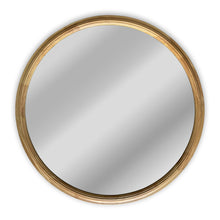 Load image into Gallery viewer, RADIANCE goods Contemporary Maple Wood Finish Round Framed Wall Mirror 36" Width