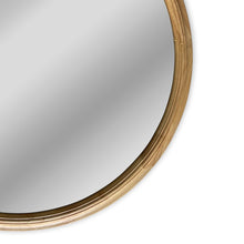 Load image into Gallery viewer, RADIANCE goods Contemporary Maple Wood Finish Round Framed Wall Mirror 36" Width