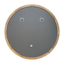 Load image into Gallery viewer, RADIANCE goods Contemporary Maple Wood Finish Round Framed Wall Mirror 36" Width