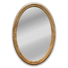 Load image into Gallery viewer, RADIANCE goods Contemporary Maple Wood Finish Oval Framed Wall Mirror 34" Height