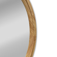 Load image into Gallery viewer, RADIANCE goods Contemporary Maple Wood Finish Oval Framed Wall Mirror 34" Height