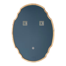 Load image into Gallery viewer, RADIANCE goods Contemporary Maple Wood Finish Oval Framed Wall Mirror 36" Height