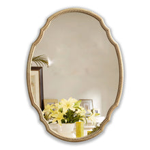 Load image into Gallery viewer, RADIANCE goods Contemporary Maple Wood Finish Oval Framed Wall Mirror 36" Height