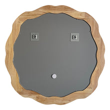 Load image into Gallery viewer, RADIANCE goods Contemporary Maple Wood Finish Round Framed Wall Mirror 33" Width