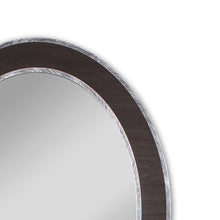 Load image into Gallery viewer, RADIANCE goods Vertical Black-Wood Finish Oval Framed Wall Mirror 35"