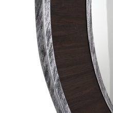 Load image into Gallery viewer, RADIANCE goods Vertical Black-Wood Finish Oval Framed Wall Mirror 35"